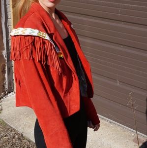 Vintage Red Leather jacket